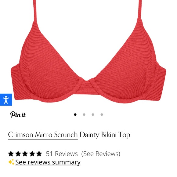 Montce Crimson Micro Scrunch Bikini Set- Size XS - Picture 3 of 10